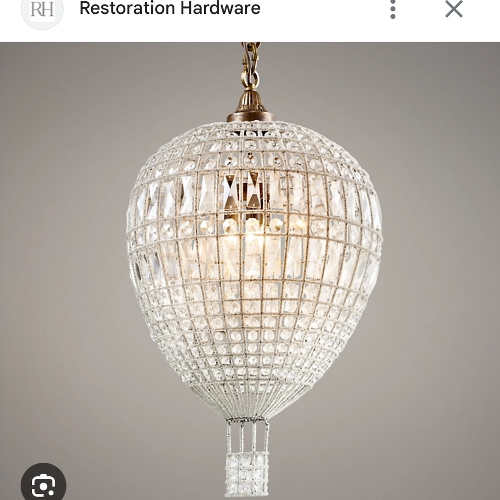 RH Baby & Child crystal hot air balloon chandelir